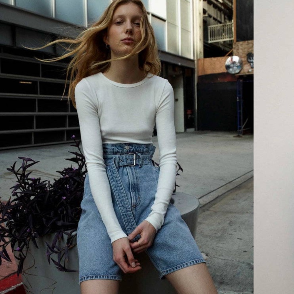 Agolde reworked denim shorts